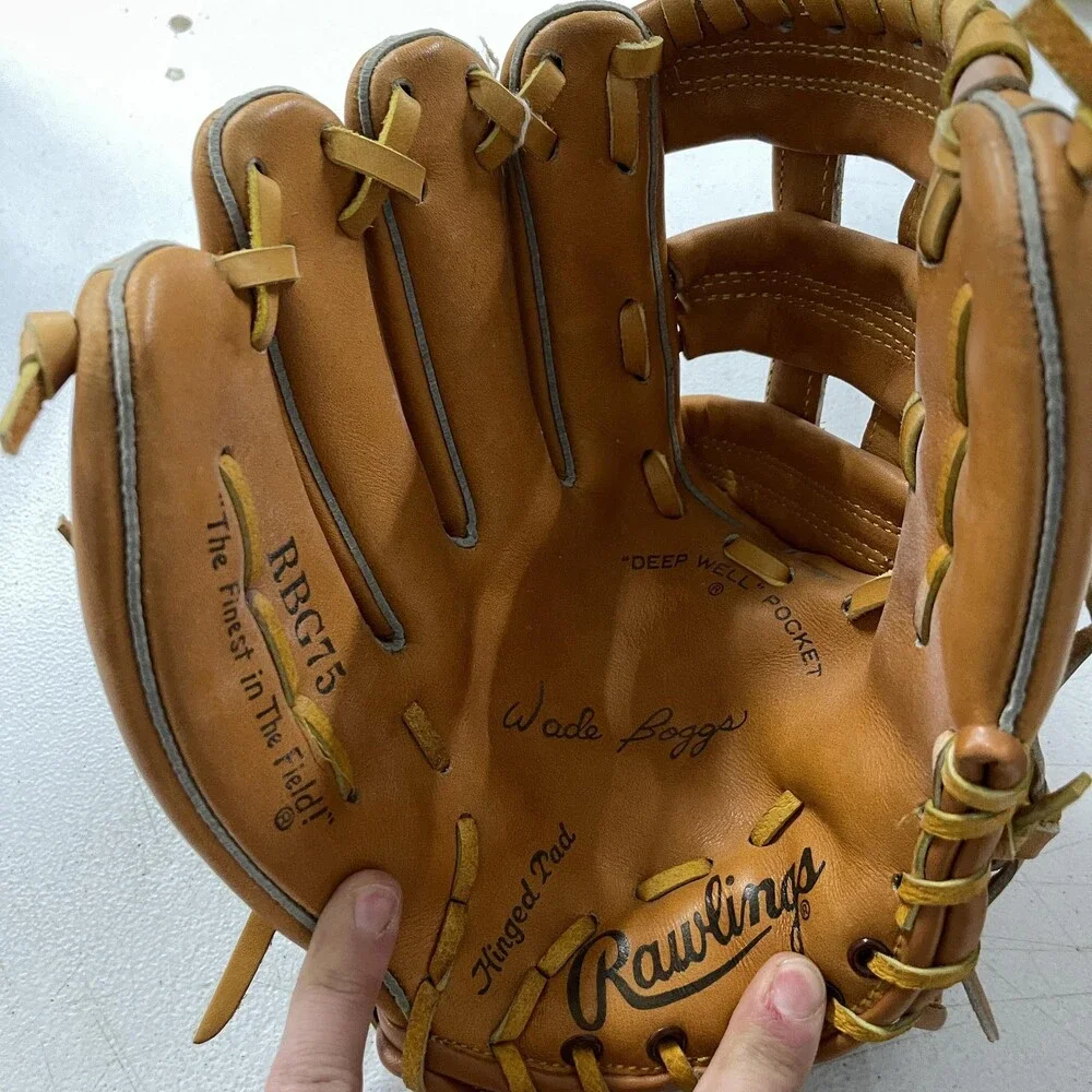 Vintage Rawlings Baseball Glove 11.5 Wade Boggs Signature Infield RBG75